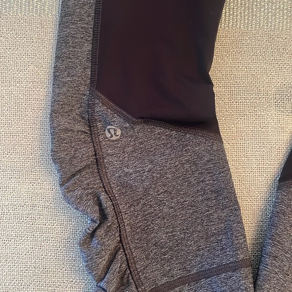 Lululemon Speed Up Crop Heathered Gray/Black Full On Luxtreme - Picture 11 of 12